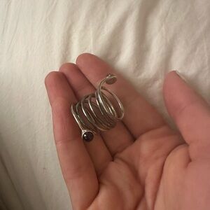 Elegant Silver Spiral Ring